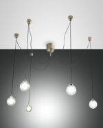 Κρεμαστό Φωτιστικό   Fabas Luce Blog LED  25W  Χρυσό Ματ Dimmable  2520lm Θερμό 3000K – 3472-48-225