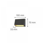 it-Lighting Blue LED 3W 3CCT Outdoor Wall Lamp White D:16cmx7cm (80202220)