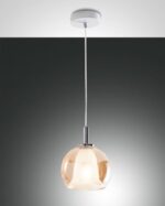 Κρεμαστό Φωτιστικό   Fabas Luce Bretagna E27 Μελί     – 3599-40-125