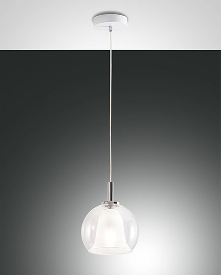 Κρεμαστό Φωτιστικό   Fabas Luce Bretagna E27 Διάφανο     – 3599-40-241