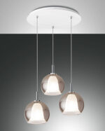 Κρεμαστό Φωτιστικό   Fabas Luce Bretagna 3X E27 Φιμέ     – 3599-47-126