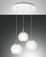 Κρεμαστό Φωτιστικό   Fabas Luce Bretagna 3X E27 Διάφανο     – 3599-47-241