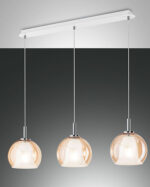 Κρεμαστό Φωτιστικό   Fabas Luce Bretagna 3X E27 Μελί     – 3599-49-125