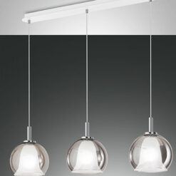 Κρεμαστό Φωτιστικό   Fabas Luce Bretagna 3X E27 Φιμέ     – 3599-49-126