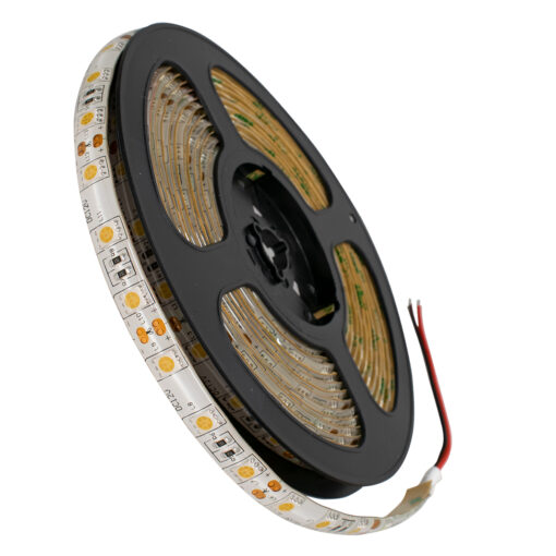 GloboStar® 70122 Ταινία LED SMD 5050 5m 14.4W/m 60LED/m 1497lm/m 120° DC 12V Αδιάβροχη IP65 Θερμό Λευκό 3000K – 5 Χρόνια Εγγύηση