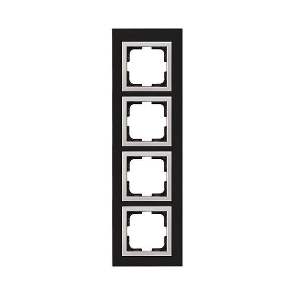 ΠΛΑΙΣΙΟ 4 ΘΕΣΕΩΝ ΜΑΥΡΟ ΓΥΑΛΙ EUROLAMP – 152-10893