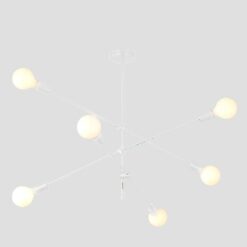 ΦΩΤΙΣΤΙΚΟ ΚΡΕΜΑΣΤΟ 6xΕ27 ΛΕΥΚΟ EUROLAMP 144-23003