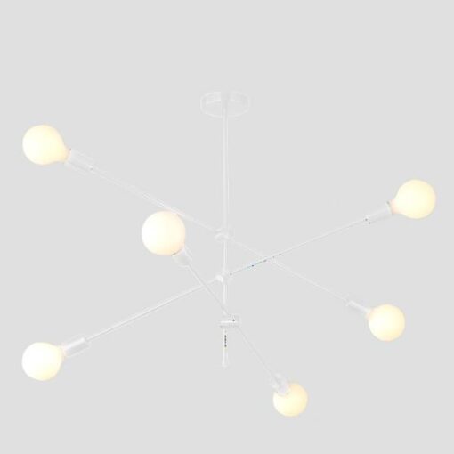 ΦΩΤΙΣΤΙΚΟ ΚΡΕΜΑΣΤΟ 6xΕ27 ΛΕΥΚΟ EUROLAMP 144-23003