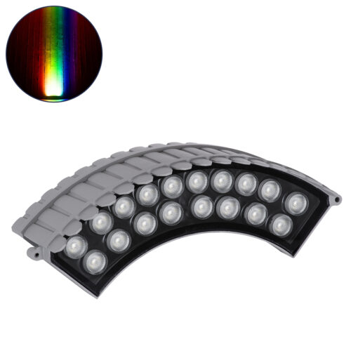 GloboStar® TREELIGHT-JINA 90692 Κυρτή Μπάρα Φωτισμού Wall Washer με Αντιθαμβωτική Γρίλια Ειδική για Φυτά – Δέντρα LED 18W 1530lm 10° DC 24V Αδιάβροχο IP67 L29 x W11 x H10.5cm RGBW DMX512 – Γκρι – 3 Years Warranty