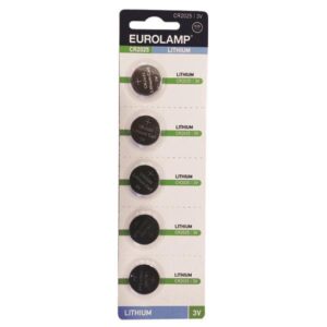 ΜΠΑΤΑΡΙΑ ΛΙΘΙΟΥ CR2025 3V 5 τεμ EUROLAMP 147-24111