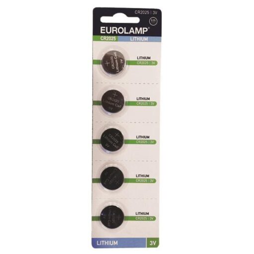 ΜΠΑΤΑΡΙΑ ΛΙΘΙΟΥ CR2025 3V 5 τεμ EUROLAMP 147-24111