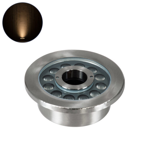 GloboStar® UNDERWATER-DENIS 90435 Υποβρύχιο Χωνευτό Φωτιστικό Σποτ Ειδικό για Σιντριβάνια – Πισίνες – Τζακούζι LED 9W 810lm 30° DC 24V Αδιάβροχο IP68 Φ16.7 x Υ7.5cm Θερμό Λευκό 2700K – Ανοξείδωτο Ατσάλι SS304 – 3 Years Warranty