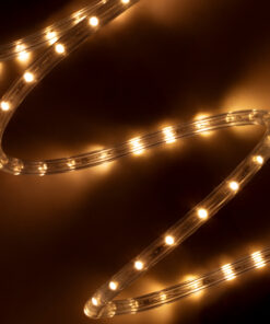 GloboStar® 70603 Φωτοσωλήνας LED DIODE 1m 3.9W/m 36LED/m 137lm/m 360° DC 230V Αδιάβροχος IP68 Ultra Θερμό Λευκό 2200K Dimmable