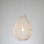 ΦΩΤΙΣΤΙΚΟ ΚΡΕΜΑΣΤΟ ΜΟΝΟΦΩΤΟ Ε27 MAX 60W RATTAN  ΛΕΥΚΟ EUROLAMP – 144-33018