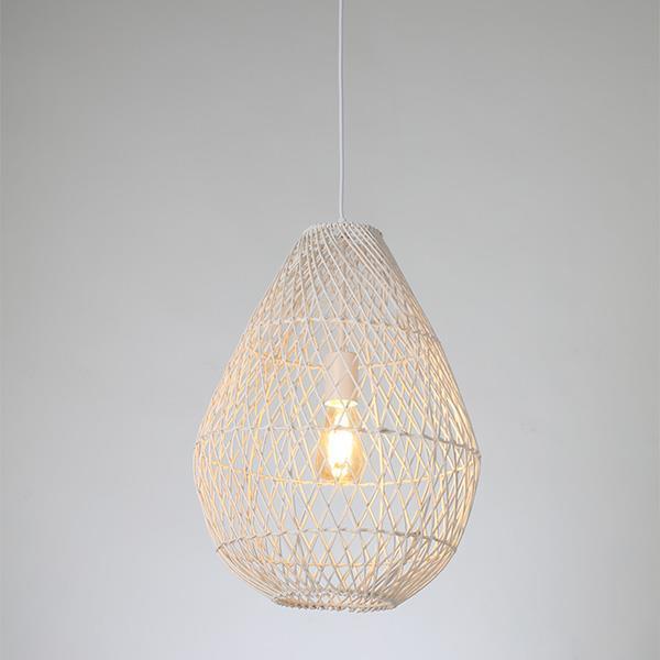 ΦΩΤΙΣΤΙΚΟ ΚΡΕΜΑΣΤΟ ΜΟΝΟΦΩΤΟ Ε27 MAX 60W RATTAN  ΛΕΥΚΟ EUROLAMP – 144-33018