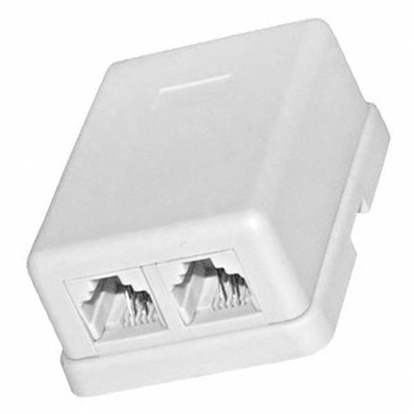 ΠΡΙΖΑ ΤΗΛΕΦΩΝΟΥ ΕΞΩΤΕΡΙΚΗ A.T. ΔΙΠΛΗ ΑΥΤΟΚΟΛΛΗΤΗ 6P4C Rj11 EUROLAMP 147-16051