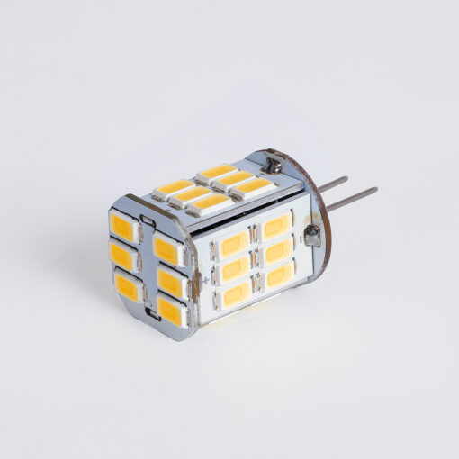 GloboStar® 76136 Λάμπα LED G4 SMD 5630 6W 660lm 320° DC 12-24V IP20 Φ1.9 x Υ3.7cm Θερμό Λευκό 2700K Dimmable – 2 Χρόνια Εγγύηση