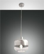 Κρεμαστό Φωτιστικό   Fabas Luce Cathy E27 Χρώμιο     – 3520-40-299