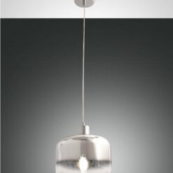 Κρεμαστό Φωτιστικό   Fabas Luce Cathy E27 Χρώμιο     – 3520-40-299