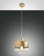 Κρεμαστό Φωτιστικό   Fabas Luce Cathy E27 Χρυσό     – 3520-40-332