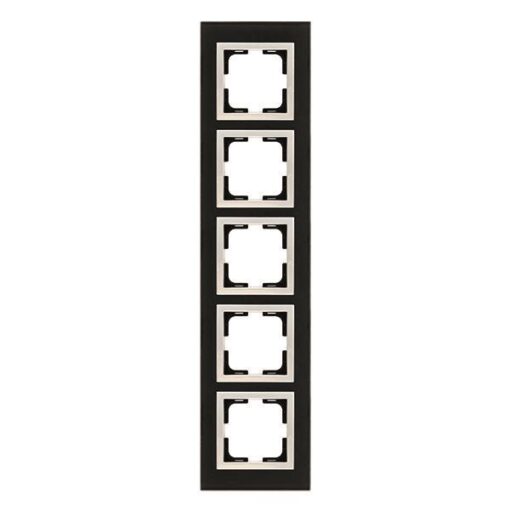 ΠΛΑΙΣΙΟ 5 ΘΕΣΕΩΝ ΜΑΥΡΟ ΓΥΑΛΙ EUROLAMP – 152-10894