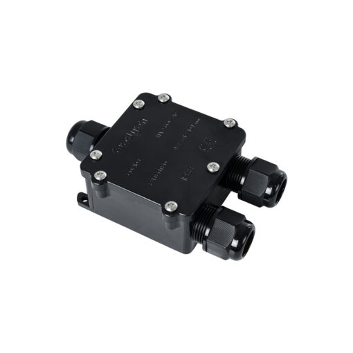 GloboStar® FAST-CONNECT 69915 Τριπλό Υ Αδιάβροχο IP68 Κυτίο Ταχείας Σύνδεσης & Διακλάδωσης Καλωδίων – 3 x Είσοδοι – Εσωτερική Τετραπλή Κλέμα με Συμβατή Διατομή Καλωδίων 4 x 0.5mm² έως 4 x 2.5mm² – 500V 41A Max – Μ13 x Π8 x Υ4cm – Μαύρο – 5 Years Warranty