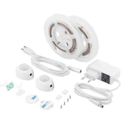ΤΑΙΝΙΑ LED ΜΕ ΑΙΣΘΗΤΗΡΑ ΚΙΝΗΣΗΣ 1,2M 6W 12V 3000K IP65 ΣΕΤ 2ΤΜΧ PRO EUROLAMP 145-70020