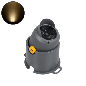 GloboStar® FLOOD-SIMA 90493 Κινούμενος Προβολέας – Σποτ Φωτισμού Wall Washer με Αντιθαμβωτική Γρίλια για Φωτισμό Κτιρίων LED 24W 2160lm 30° DC 24V Αδιάβροχο IP67 Μ14.5 x Π24.2 x Υ22.5cm Θερμό Λευκό 2700K – Γκρι Ανθρακί – 3 Years Warranty