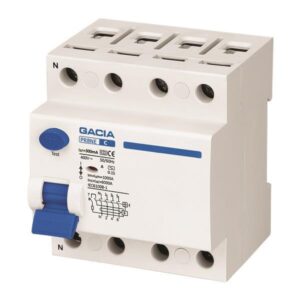 ΡΕΛΕ ΔΙΑΡΡΟΗΣ 4Χ32Α 6KA 300mA GACIA TYPE A EUROLAMP – 500-37531