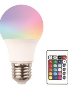 ΛΑΜΠΑ LED 9W Ε27 RGBW ΜΕ ΤΗΛΕΧΕΙΡΙΣΤΗΡΙΟ 220-240V EUROLAMP – 147-77906