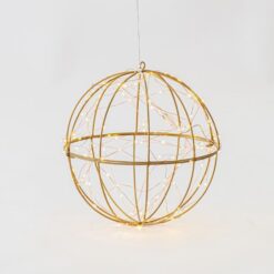 ΜΕΤΑΛΛΙΚΗ ΜΠΑΛΑ, ΦΩΤΙΖΟΜΕΝΗ, 120 ΘΕΡΜΑ ΛΕΥΚΑ LED, ΜΕ ΜΕΤΑΣΧΗΜΑΤΙΣΤΗ, ΧΑΛΚΟΥ, 500cm ΠΡΟΕΚΤΑΣΗ ΠΑΡΟΧΗΣ, 30cm, IP44 EUROLAMP – 600-40094