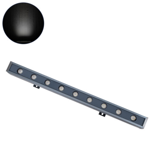 GloboStar® WASHER-NAIA 90174 Μπάρα Φωτισμού Wall Washer LED 9W 1080lm 30° DC 24V Αδιάβροχο IP65 Μ50 x Π4 x Υ5cm Ψυχρό Λευκό 6000K – Γκρι Ανθρακί – 3 Years Warranty