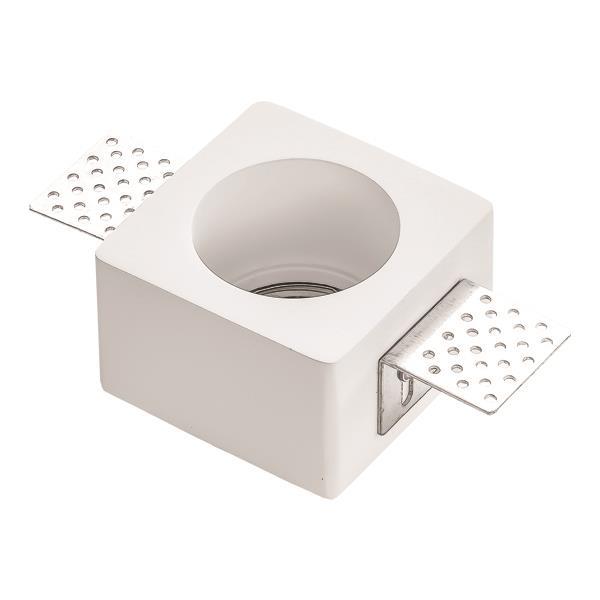 ΣΠΟΤ ΓΥΨΙΝΟ ΜΟΝΟ ΤΕΤΡΑΓΩΝΟ GU10 80x80x55 EUROLAMP 147-53204