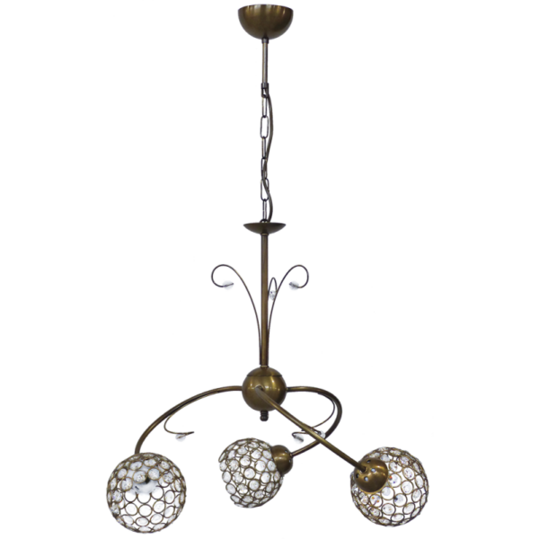 CHRIS 3L Μπρονζέ  Πολύφωτο Heronia – 01-0264