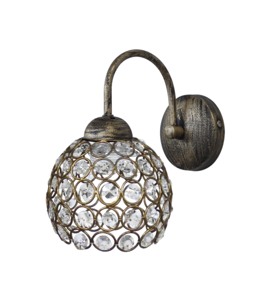 Φωτιστικό τοίχου CHRIS/AP Μπρονζέ  Κρύσταλλο Heronia – 01-0266