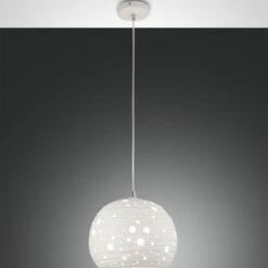 Κρεμαστό Φωτιστικό   Fabas Luce Corvara E27 Λευκό     – 3531-40-102