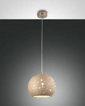 Κρεμαστό Φωτιστικό   Fabas Luce Corvara E27 Χακί     – 3531-40-348