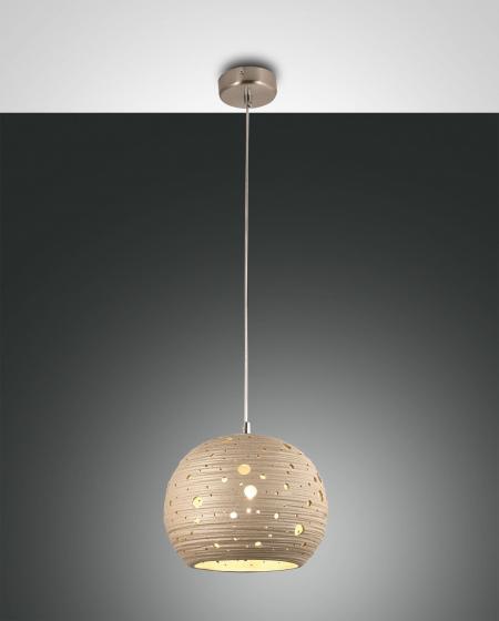 Κρεμαστό Φωτιστικό   Fabas Luce Corvara E27 Χακί     – 3531-40-348