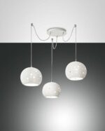 Κρεμαστό Φωτιστικό   Fabas Luce Corvara 3X E27 Λευκό     – 3531-47-102