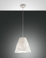 Κρεμαστό Φωτιστικό   Fabas Luce Crumple E27 Λευκό     – 3535-40-102