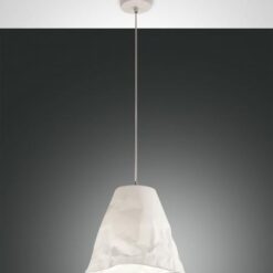 Κρεμαστό Φωτιστικό   Fabas Luce Crumple E27 Λευκό     – 3535-40-102