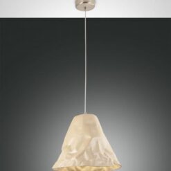 Κρεμαστό Φωτιστικό   Fabas Luce Crumple E27 Χακί     – 3535-40-348