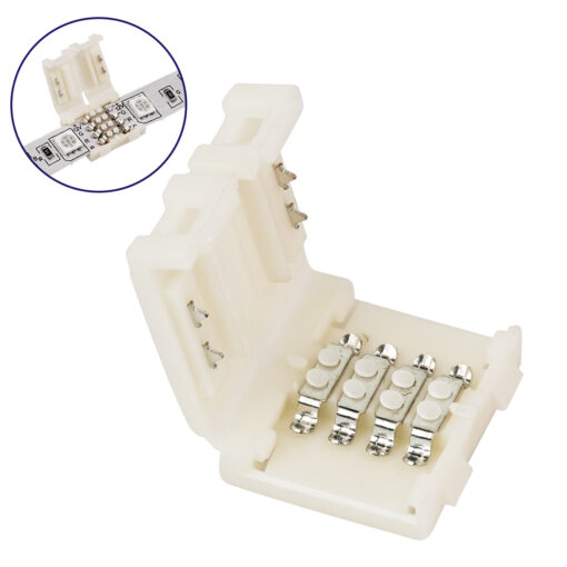GloboStar® 70712 Ταχυσύνδεσμος 2 Ταινιών LED RGB – I Connector για Όλες τις LED Ταινίες DC-12-24V 10mm RGB