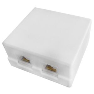 ΠΡΙΖΑ ΤΗΛΕΦΩΝΟΥ ΕΞΩΤΕΡΙΚΗ A.T. ΔΙΠΛΗ ΑΥΤΟΚΟΛΛΗΤΗ RG45 CAT-6e EUROLAMP 147-16055