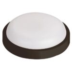 ΦΩΤΙΣΤΙΚΟ ΤΟΙΧΟΥ ΣΤΡΟΓΓΥΛΟ LED 18W Φ200×55 3000K IP54 ΜΑΥΡΟ PLUS EUROLAMP – 145-20031