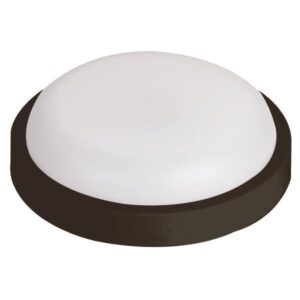 ΦΩΤΙΣΤΙΚΟ ΤΟΙΧΟΥ ΣΤΡΟΓΓΥΛΟ LED 18W Φ200×55 3000K IP54 ΜΑΥΡΟ PLUS EUROLAMP – 145-20031