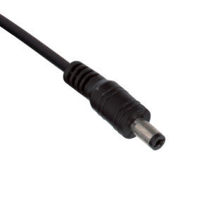 GloboStar® 70749 Καλώδιο Τροφοδοσίας DC 2 Μέτρων από Jack Male 2.1×5.5mm σε 2 x 0.3mm Ατερμάτιστο Καλώδιο Μ200 x Π1.1cm Μαύρο