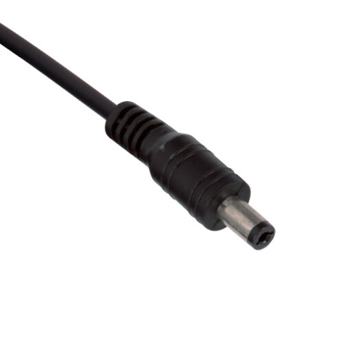 GloboStar® 70749 Καλώδιο Τροφοδοσίας DC 2 Μέτρων από Jack Male 2.1×5.5mm σε 2 x 0.3mm Ατερμάτιστο Καλώδιο Μ200 x Π1.1cm Μαύρο