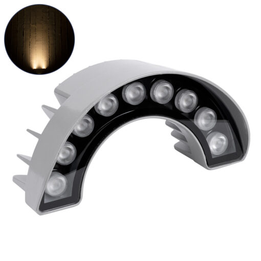 GloboStar® TREELIGHT-WINA 90680 Κυρτή Μπάρα Φωτισμού Wall Washer Ειδική για Φυτά – Δέντρα LED 9W 990lm 30° DC 24V Αδιάβροχο IP65 Μ20.5 x Π5.5 x Υ11cm Θερμό Λευκό 3000K – Ασημί – 3 Years Warranty