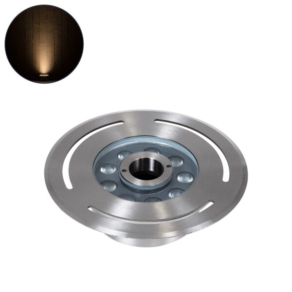 GloboStar® UNDERWATER-DENIS 90432 Υποβρύχιο Χωνευτό Φωτιστικό Σποτ Ειδικό για Σιντριβάνια – Πισίνες – Τζακούζι LED 9W 810lm 30° DC 24V Αδιάβροχο IP68 Φ21 x Υ7.5cm Θερμό Λευκό 2700K – Ανοξείδωτο Ατσάλι SS304 – 3 Years Warranty